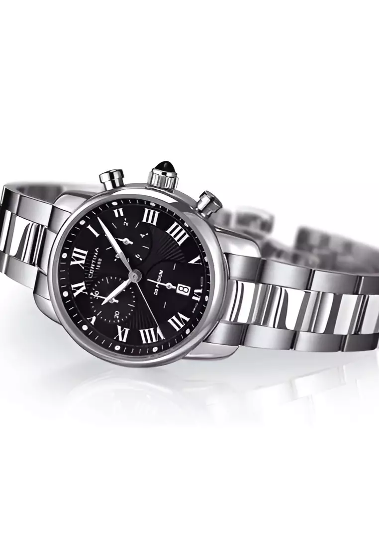 Certina DS Podium Chronograph Roman Black Women's Watch - C0252171105800