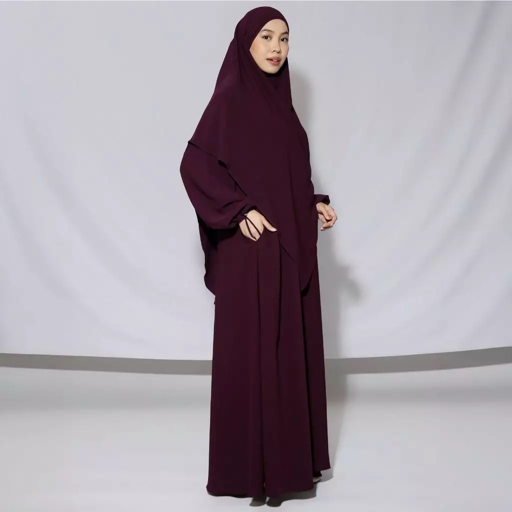 Fatima Abaya Set Violet