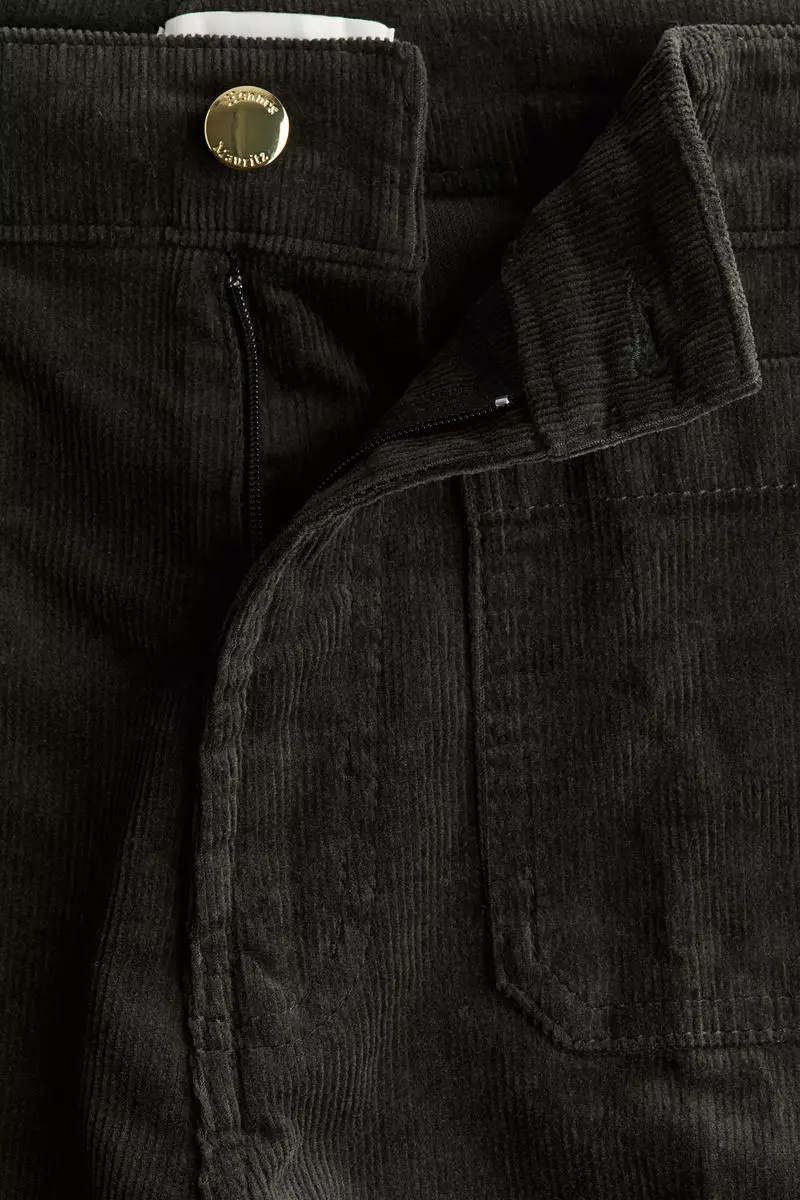 Flared corduroy trousers