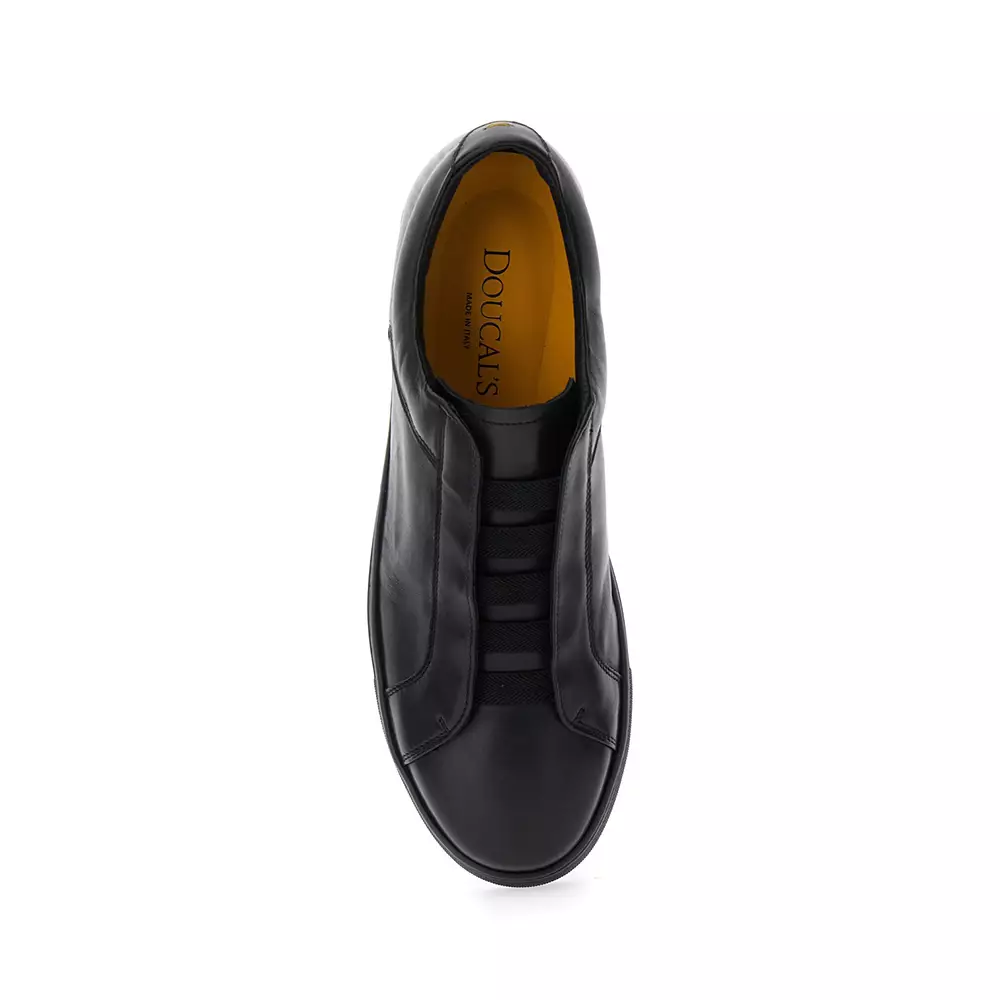 [4.4PRIL KEJUTAN HARGA] Roger Leather Slip On Sneakers All Black