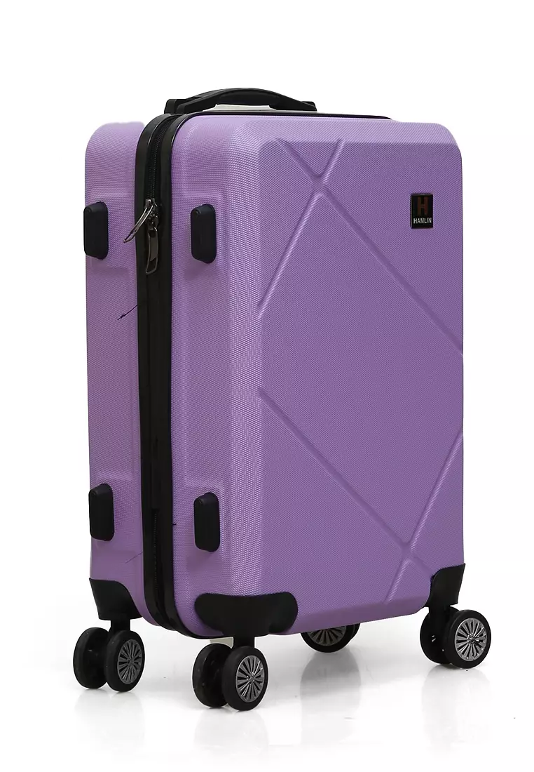 Carlton Tas Koper Unisex Size 20 Inch Suitcase 3 Digit Combination Lock Large Compartment Material Fiber ABS ORIGINAL - Purple