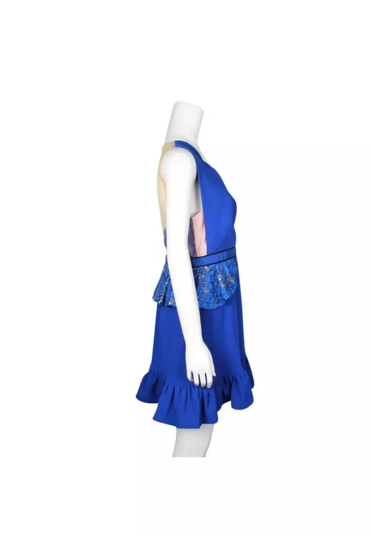 Electric blue cocktail dress clearance