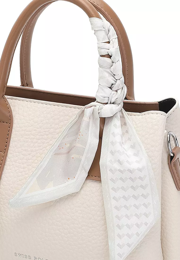 Women's Top Handle Bag / Sling Bag / Crossbody Bag - White