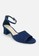 Benitz navy Women Ankle Strap Pointed Peep Toe Casual 09771SHF35C50BGS_1