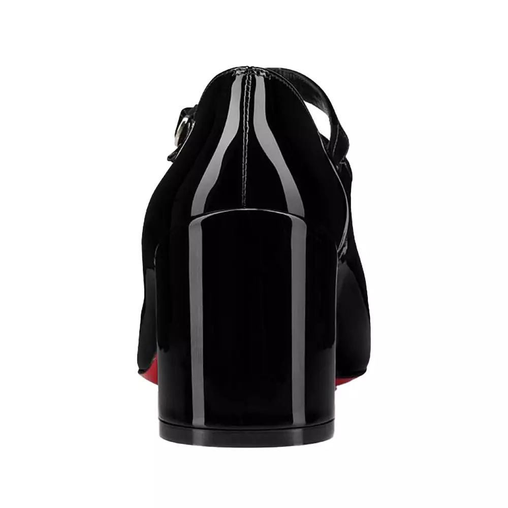 Miss Jane 55 Patent Calf Mary Janes Pumps Black