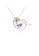 Glamorousky silver 925 Sterling Silver Fashion Creative Elf Hollow Heart Pendant with Amethyst and Necklace C4B01AC5AC27E0GS_2