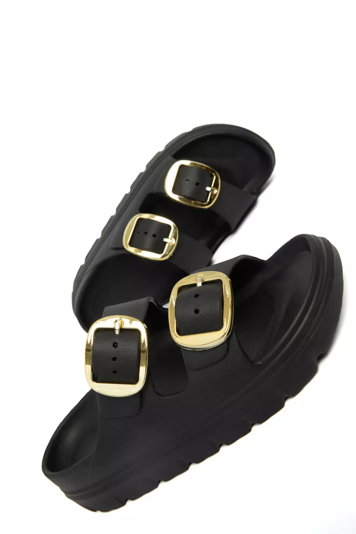 Black Women'S Slippers 20418