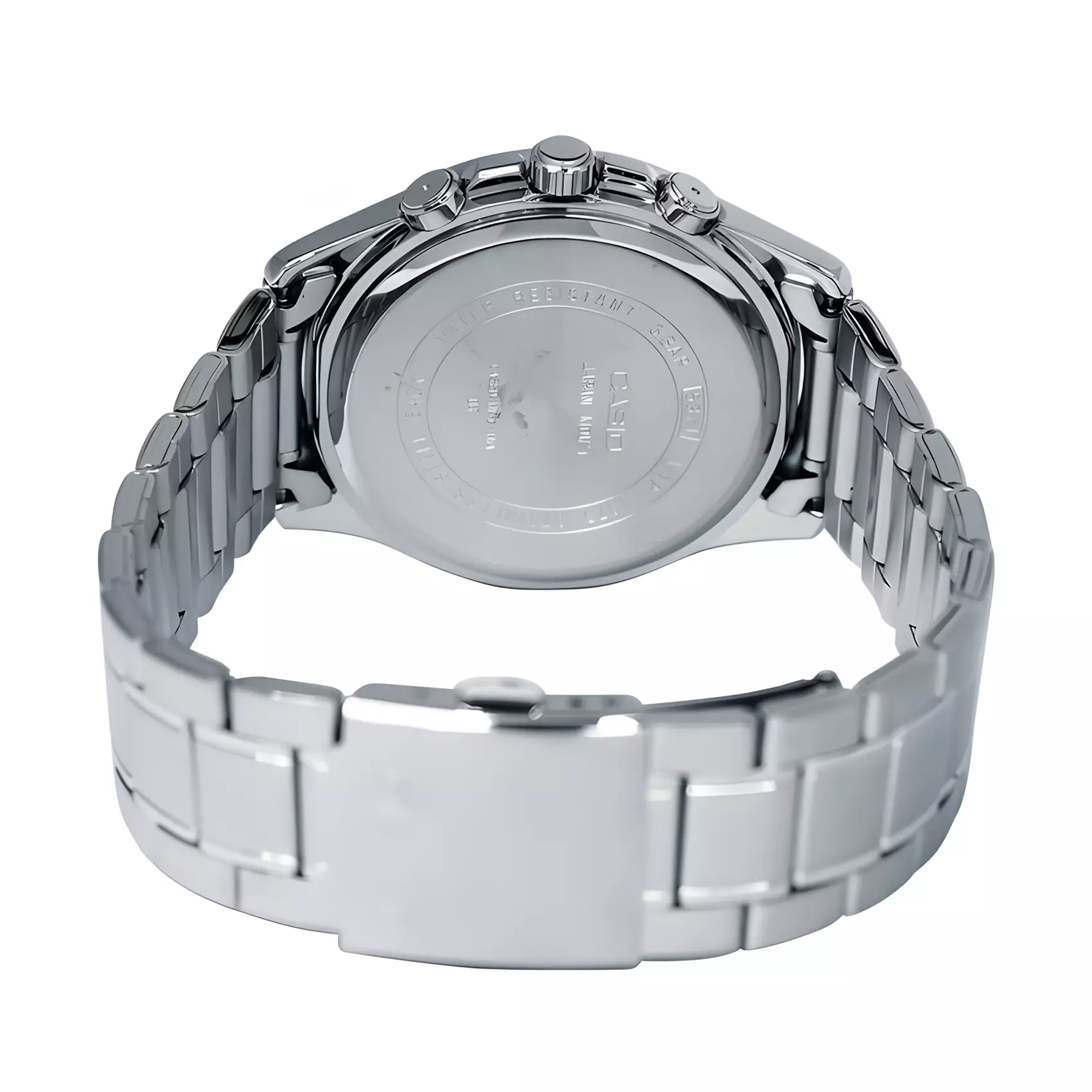 Casio - Jam Tangan Chronograph Pria - Green Dial - Silver Stainless Steel - MTP-1375D-3AV