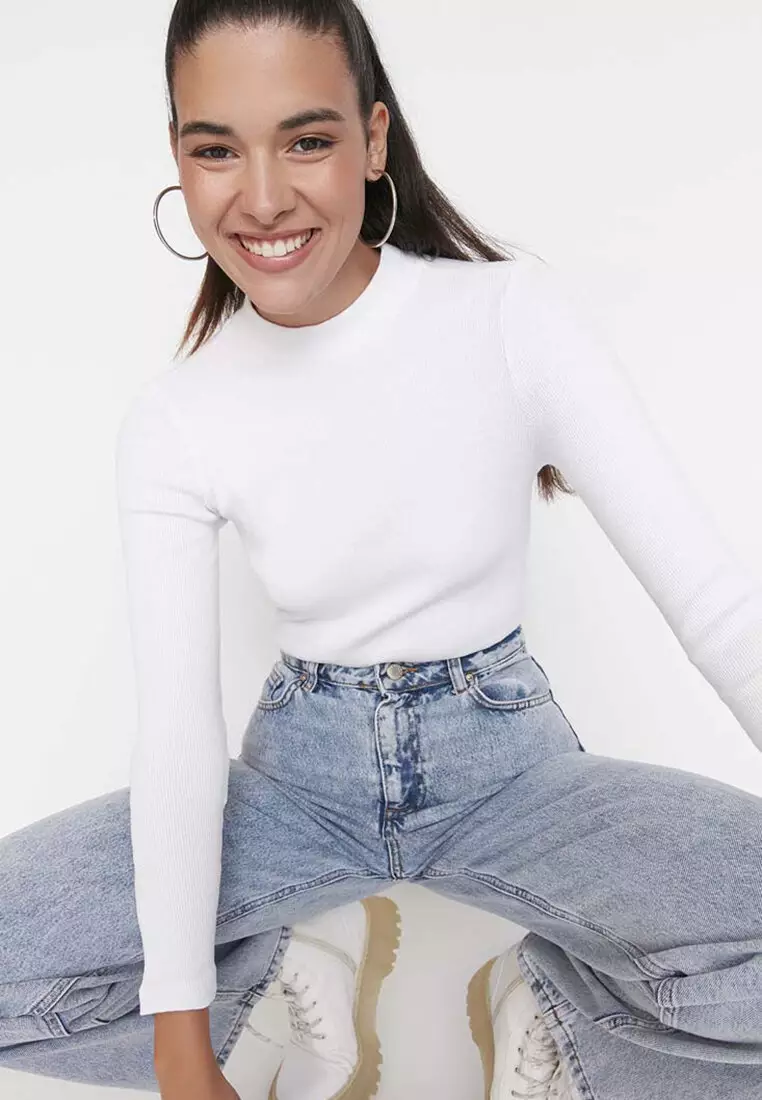 2-Pack Stand Collar Bodysuit Top