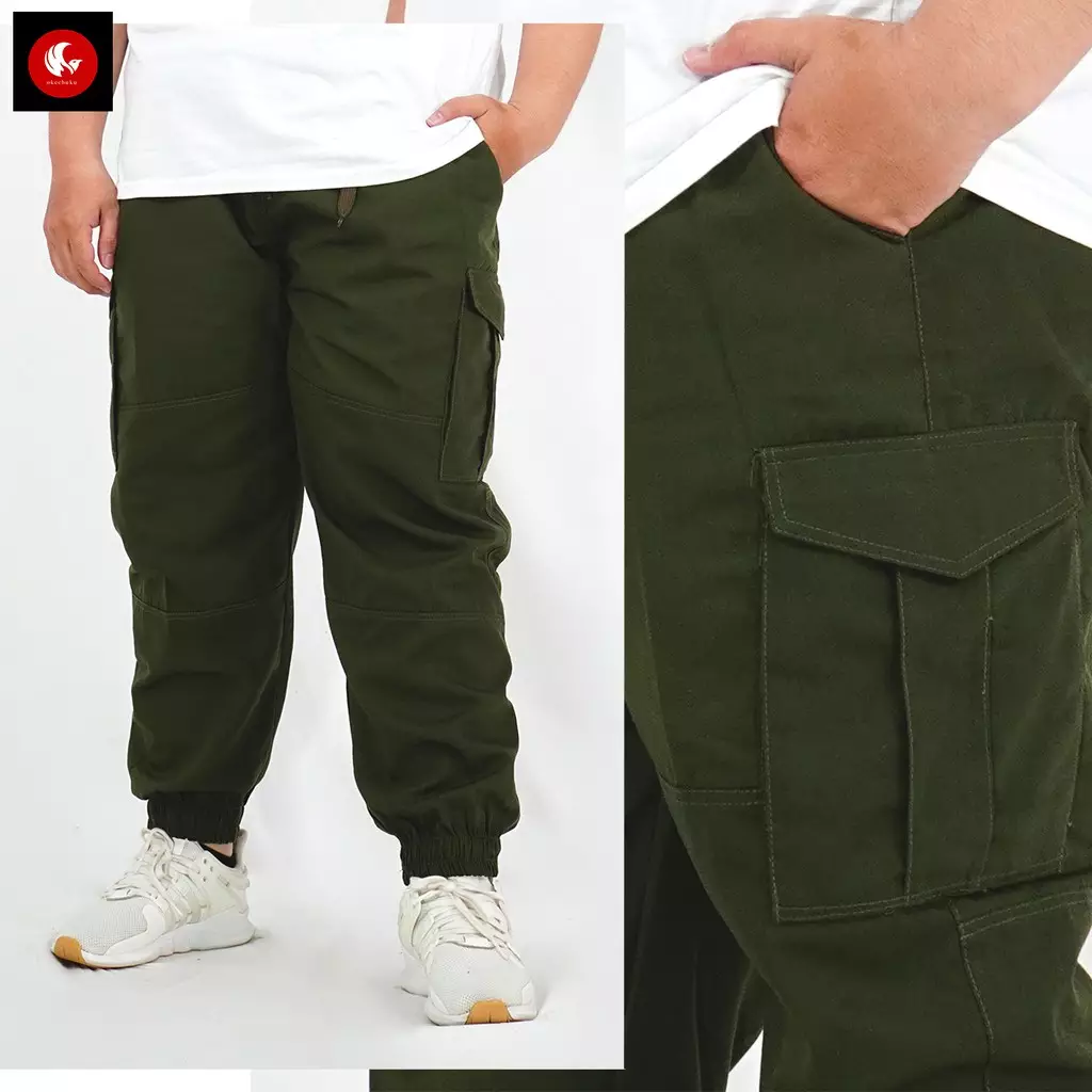 OKECHUKU Dave Bigsize Celana Cargo Pria Big Size Celana Cargo Jumbo