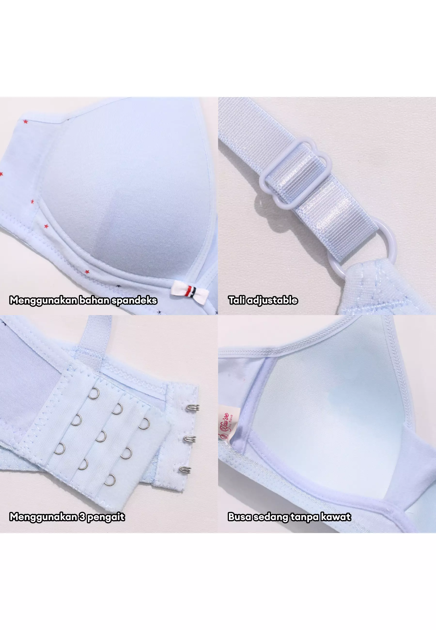 YouHave ( You’ve ) BH Wanita Bra Wanita Remaja Busa Sedang Beha Be Ha Tanpa Kawat Women Step One Woman Cewe Perempuan Remaja 100205