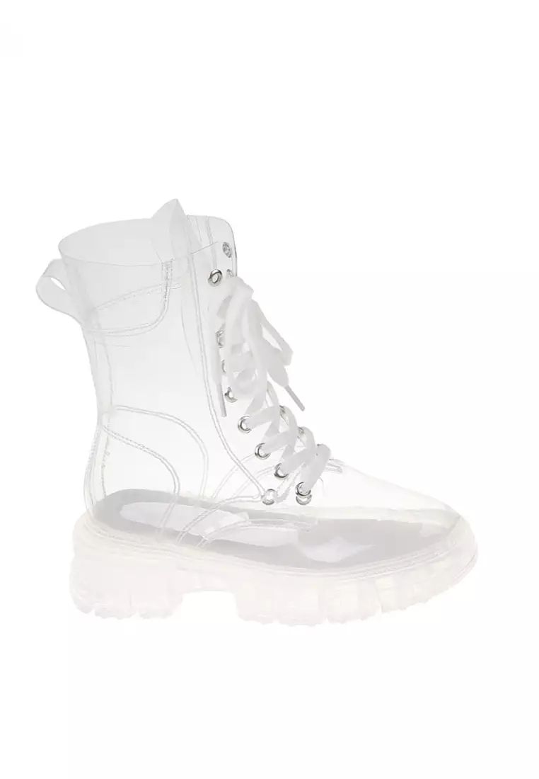 Discount on Twenty Eight Shoes  shoes - SKU: VANSA Fully Transparent Martin Rain Boots VSW-R9977