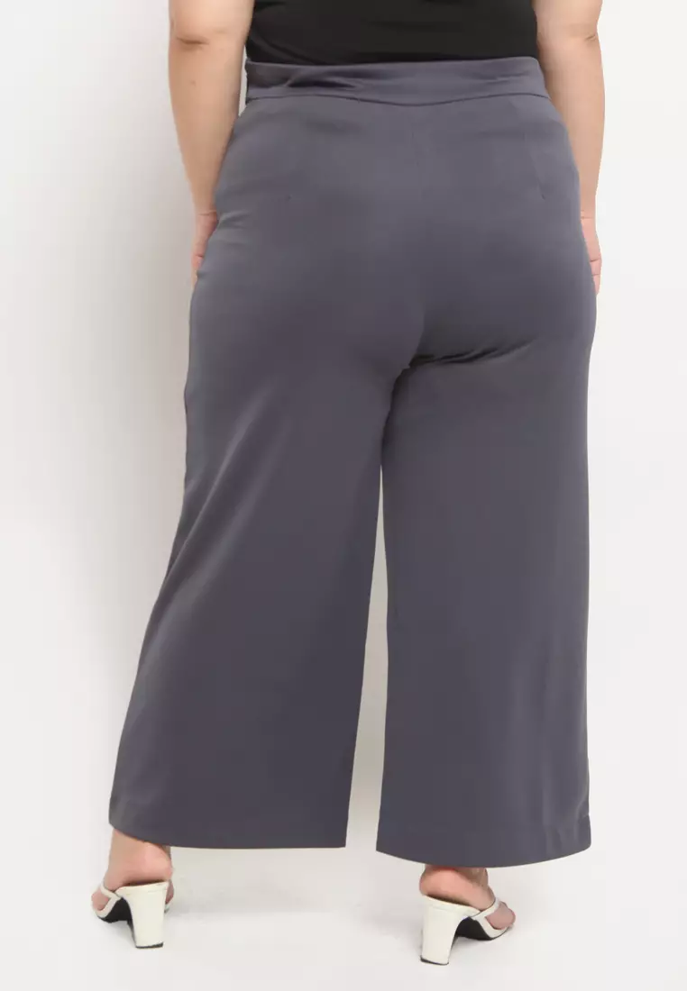 Plus Size Wide Pants Nola Grey