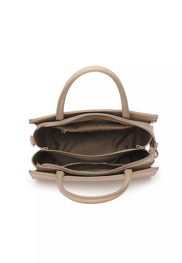 Women's Top Handle Bag / Sling Bag / Crossbody Bag / Shoulder Bag (Tas Tangan / Tas Selempang / Tas Bahu) - Cokelat