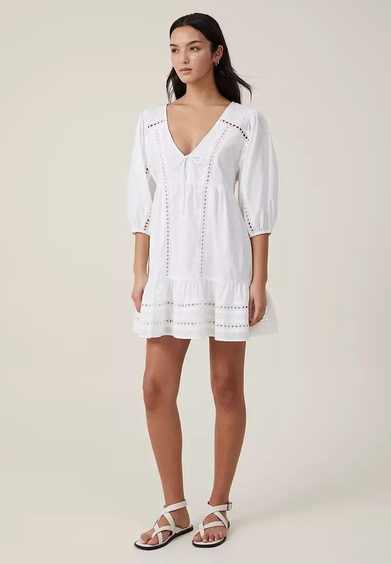 Buy Cotton On Brodie 3 4 Sleeve Mini Dress Online ZALORA Malaysia