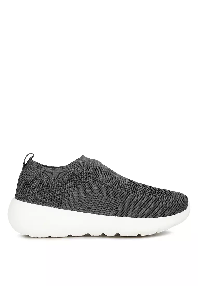 Grey knit sale trainers