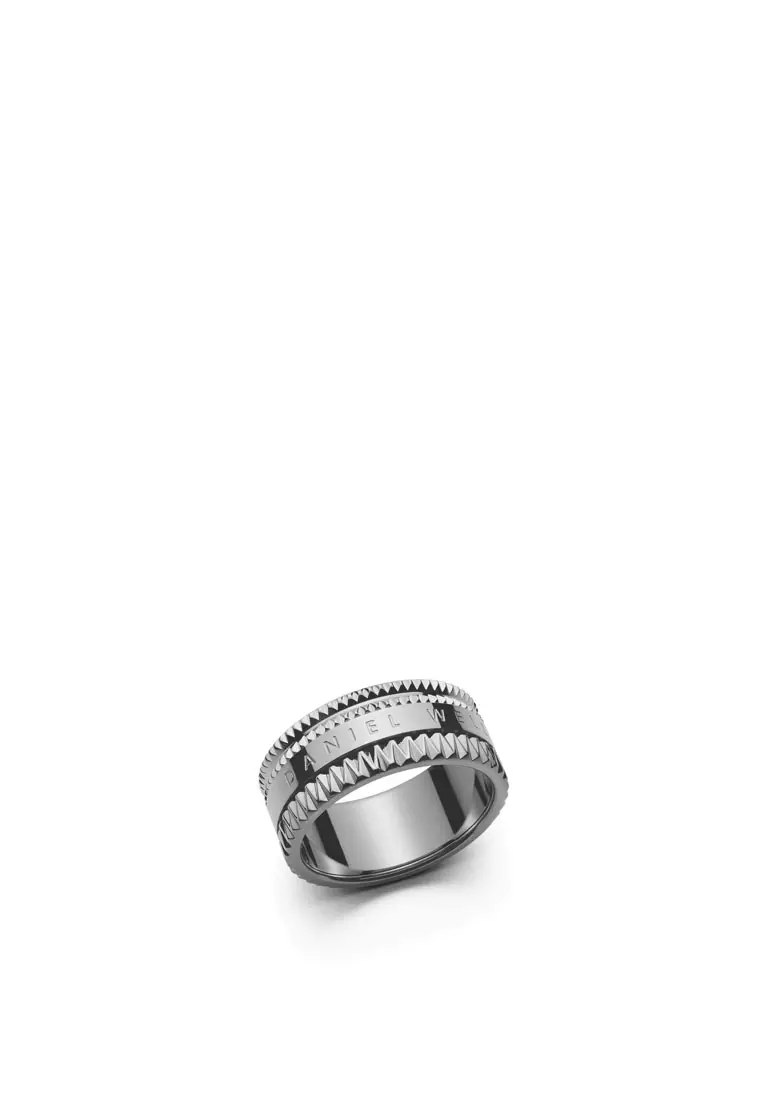 Elevation Ring Sliver - Unisex Ring - Couple Rings - Stainless steel Enamel Ring for Women and Men - DW Official
