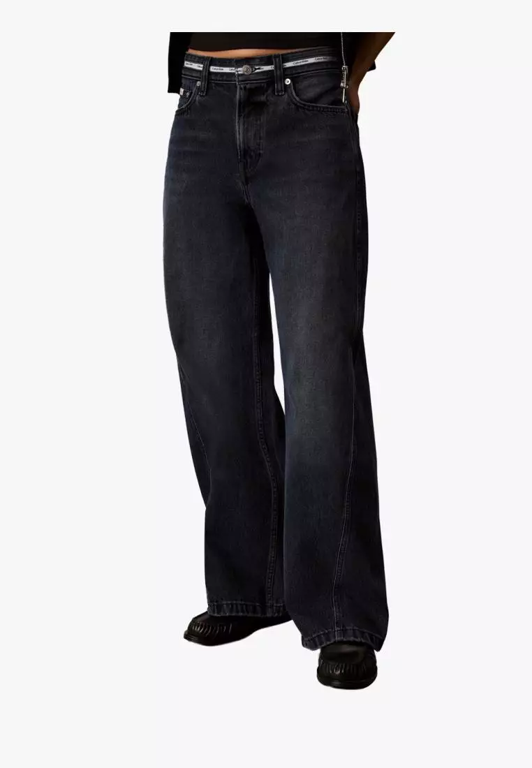Jual Calvin Klein Calvin Klein - Twisted Low Rise Baggy Jeans Original ...