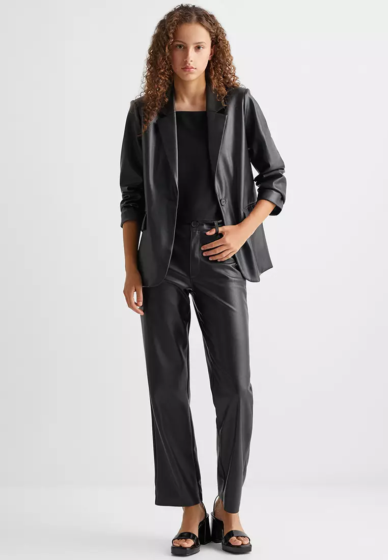 Childrens faux leather hotsell trousers
