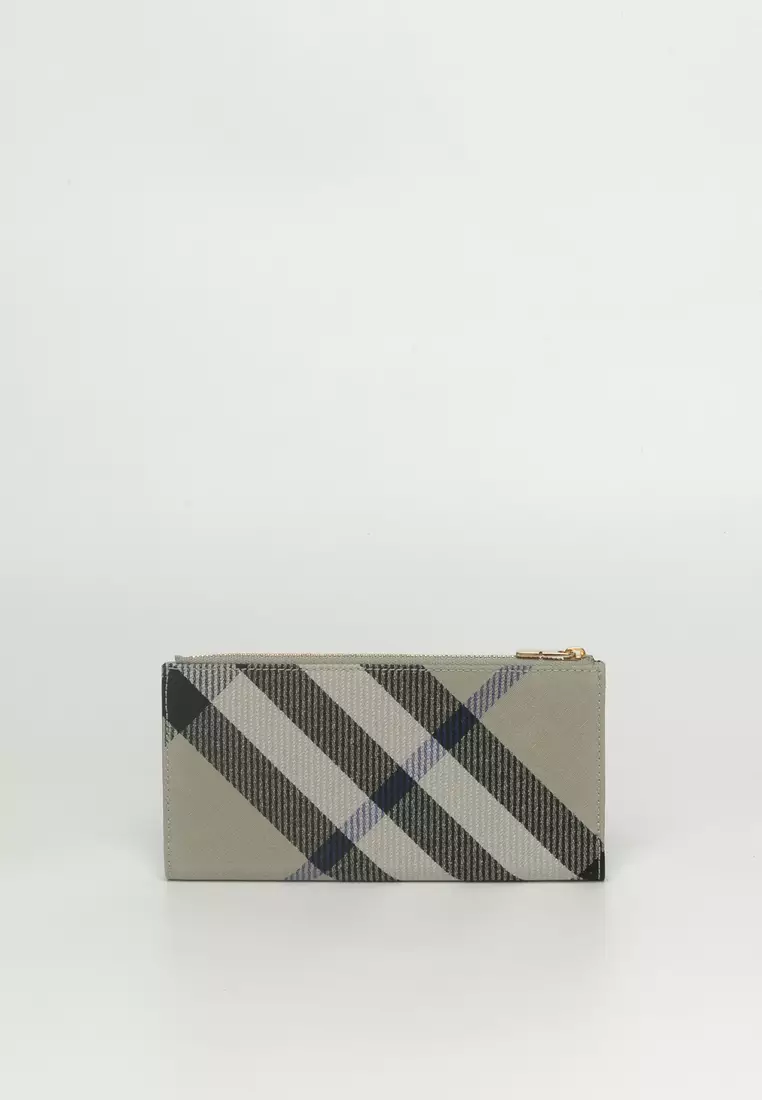 Large Check Bifold Wallet