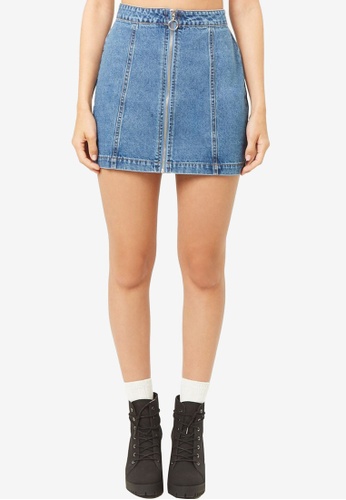 Buy Forever 21 Zip Front Denim Skirt 2020 Online Zalora Philippines