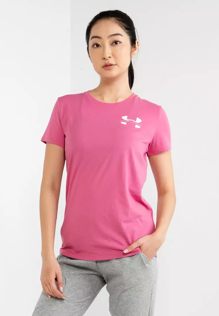 Under armour best sale top pink