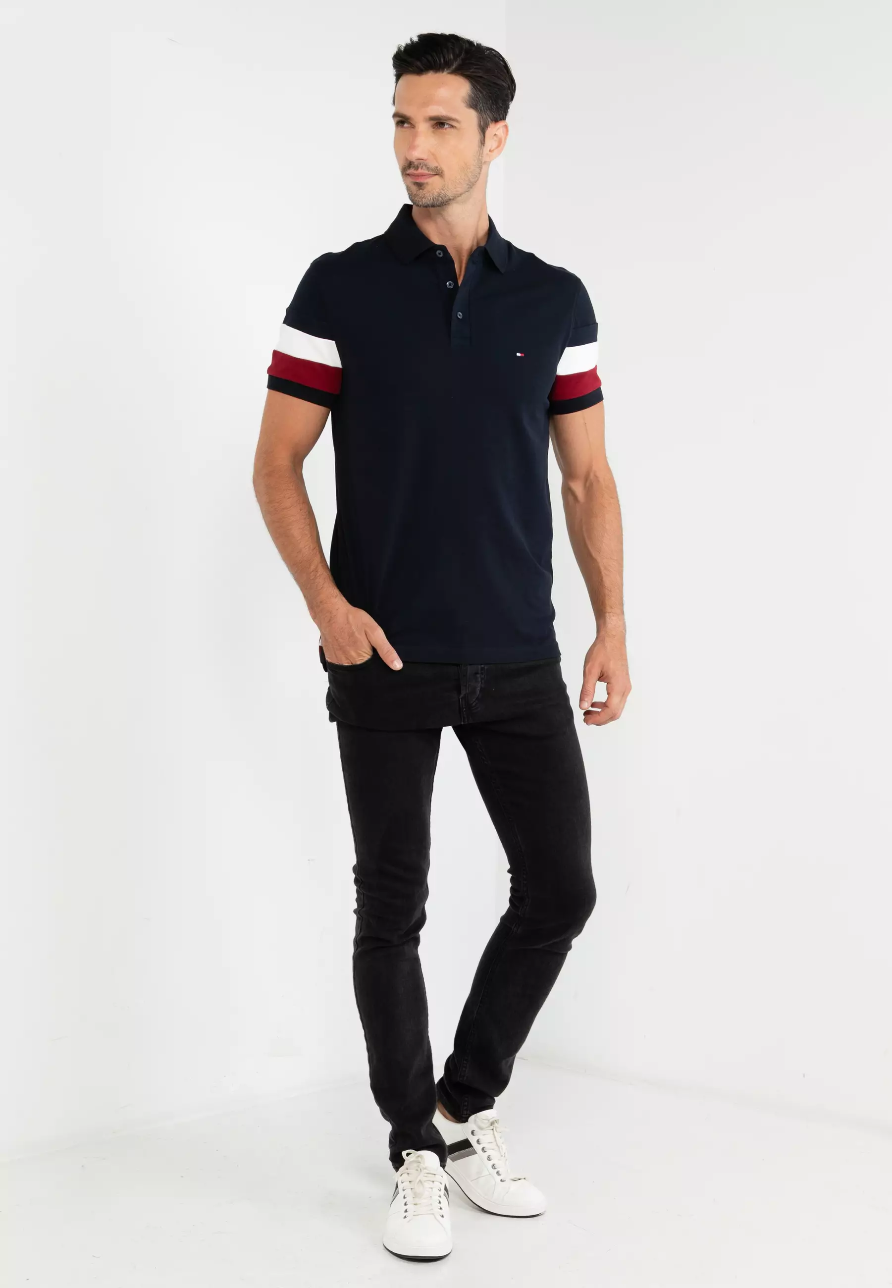 | Hilfiger Hilfiger Hong Tommy Buy Polo Kong Tommy Slim Monotype | 2024 Shirt ZALORA Online Sleeve