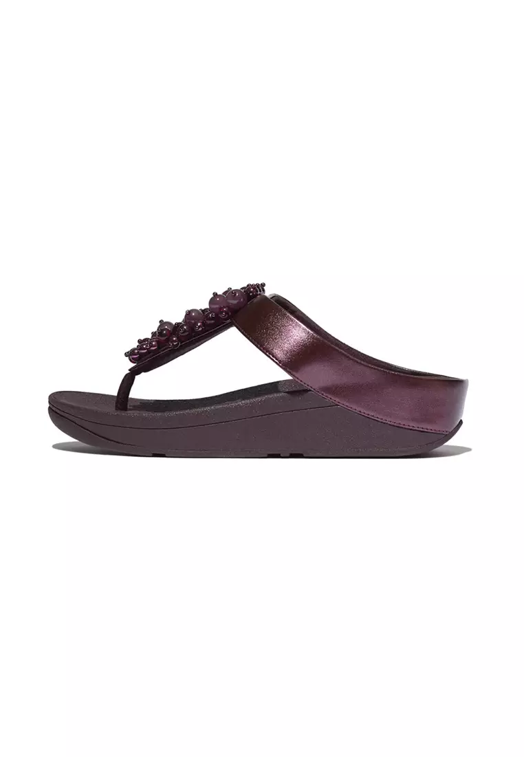 Fino Bauble-bead Toe-post Sandals