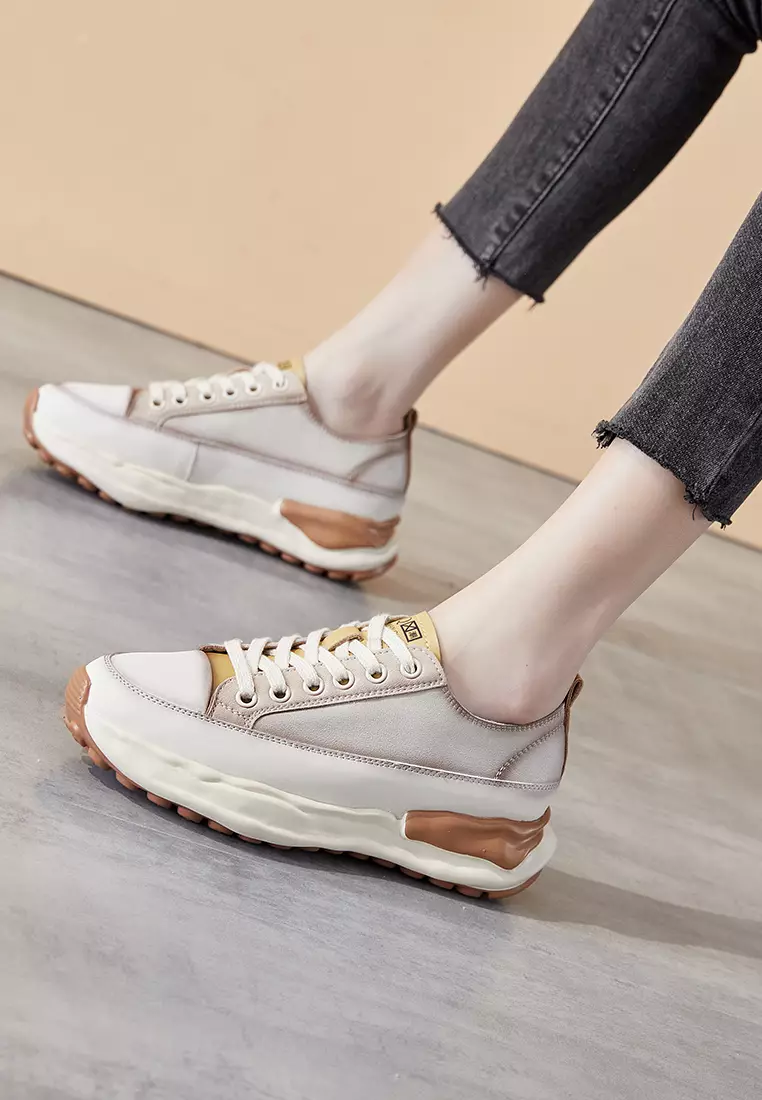 Suede Patchwork Contrast-color Sneakers RX6616