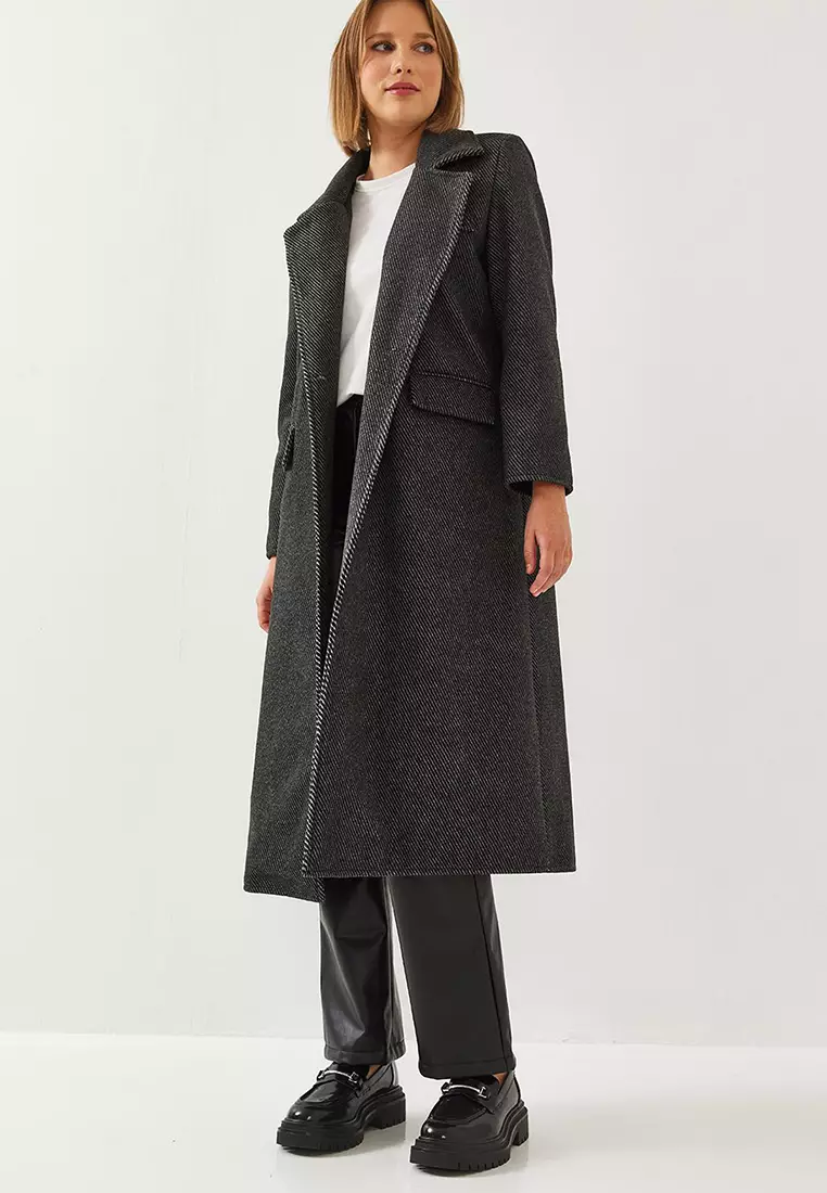 Women's Sleeve Crest Detail Long Stamp Coat 2496 60261001