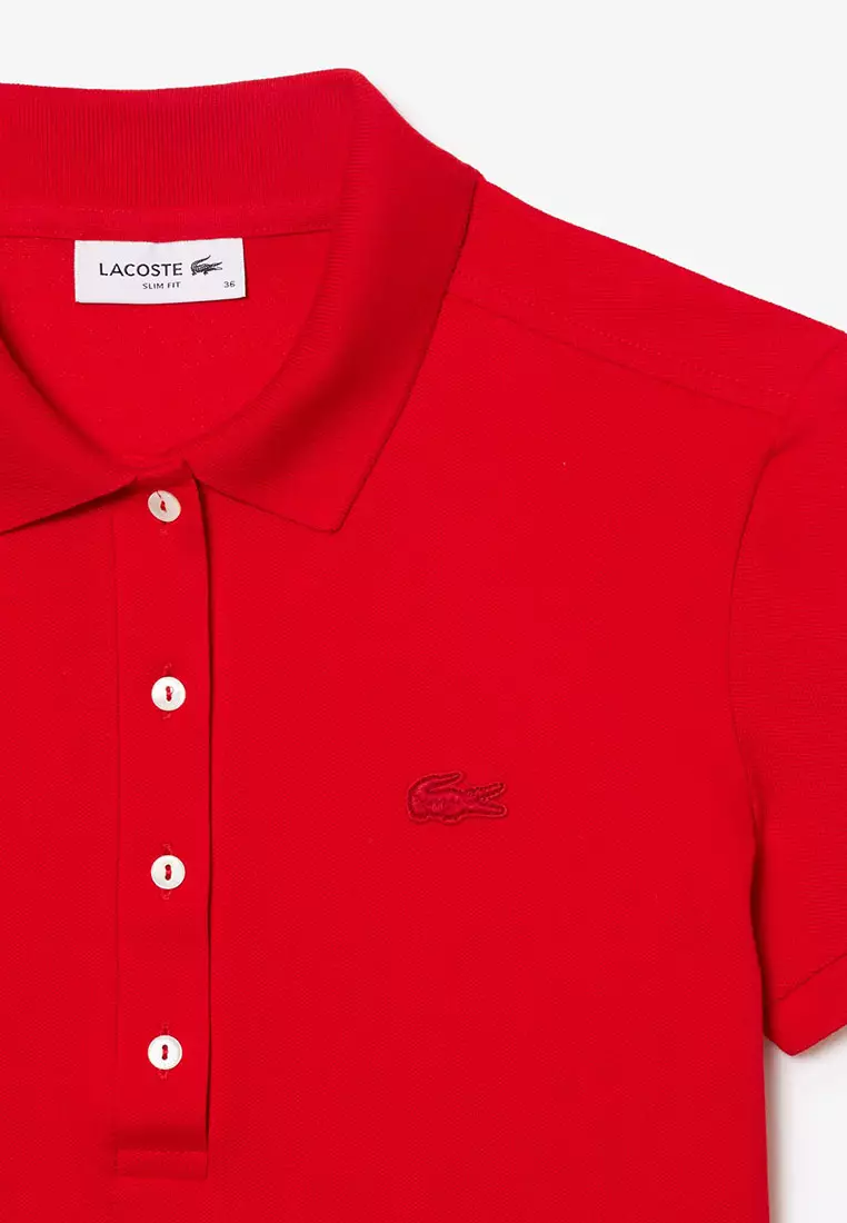L.12.D Slim Fit Stretch Mini Piqué Polo Shirt