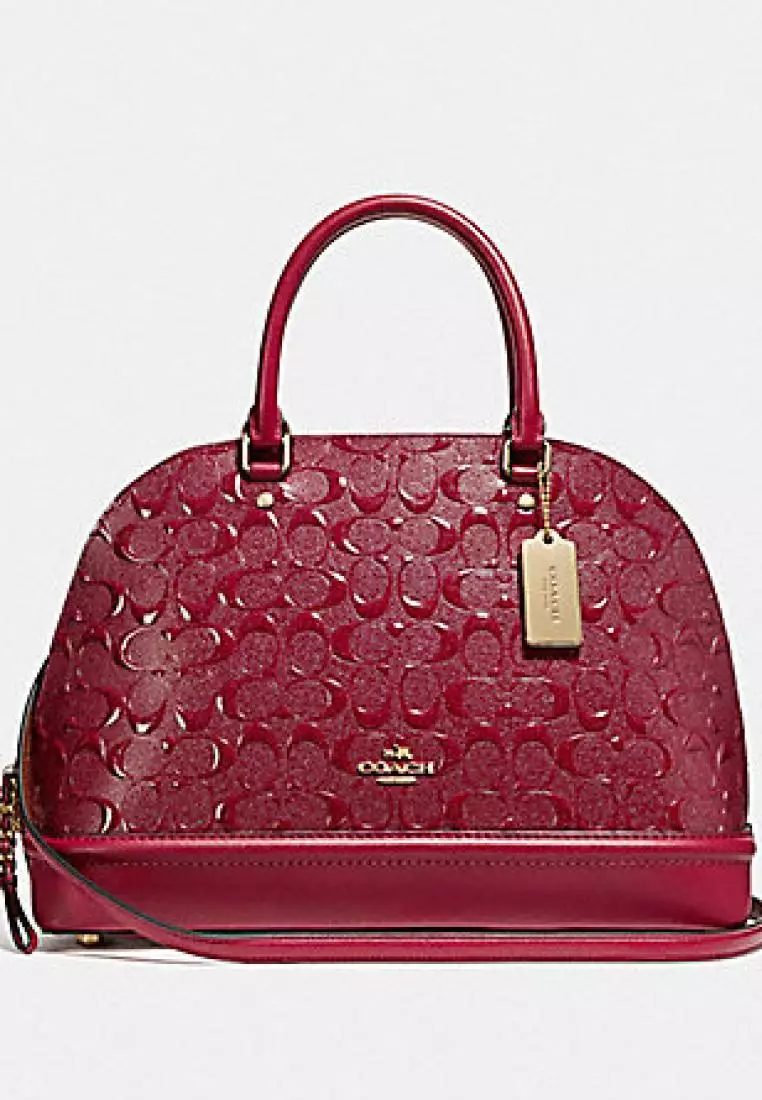 Coach mini sierra satchel red on sale