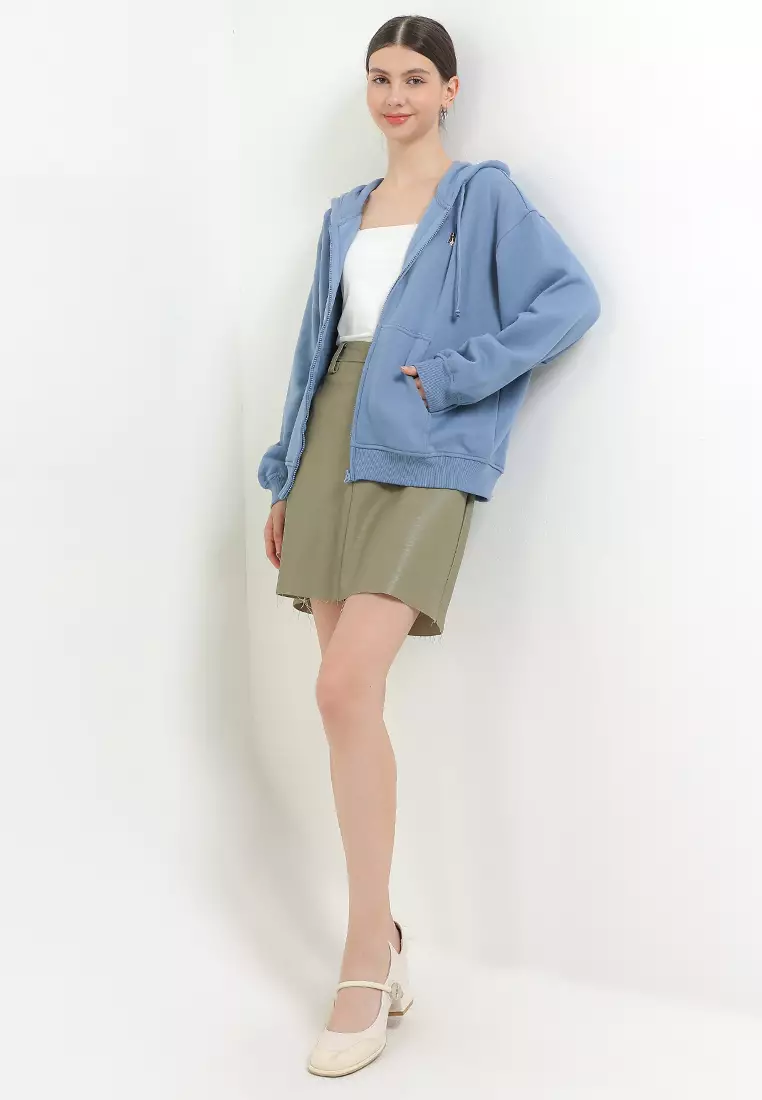 Jual Hush Puppies Poccha Oversized Hoodie Zipped Sweatshirt Original ...