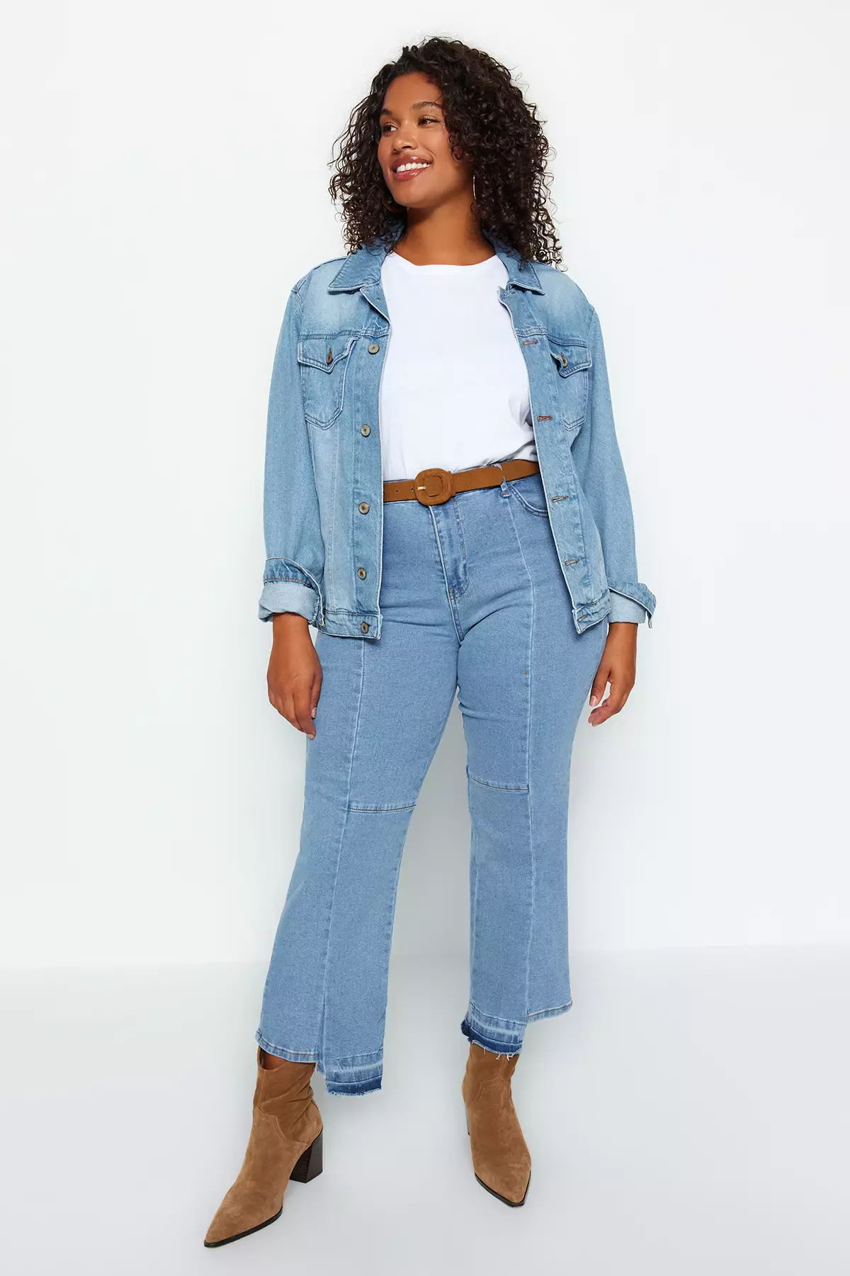 Cropped wide leg jeans plus size discount