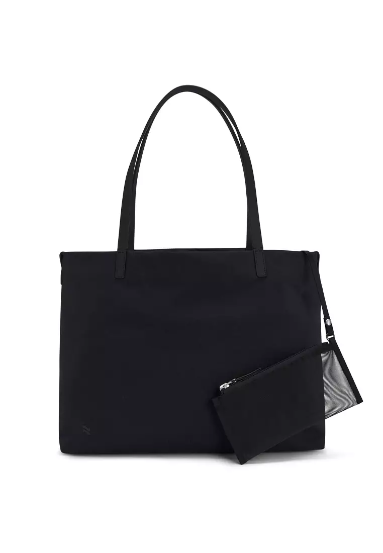 LOJEL Semo Tote Bag 18L Black + LOJEL Iloj Strap Leather Grey