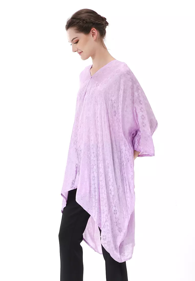 Albertine Tunik Blouse Atasan Kebaya Wanita Simple Design Material Viscose ORIGINAL - Lavender