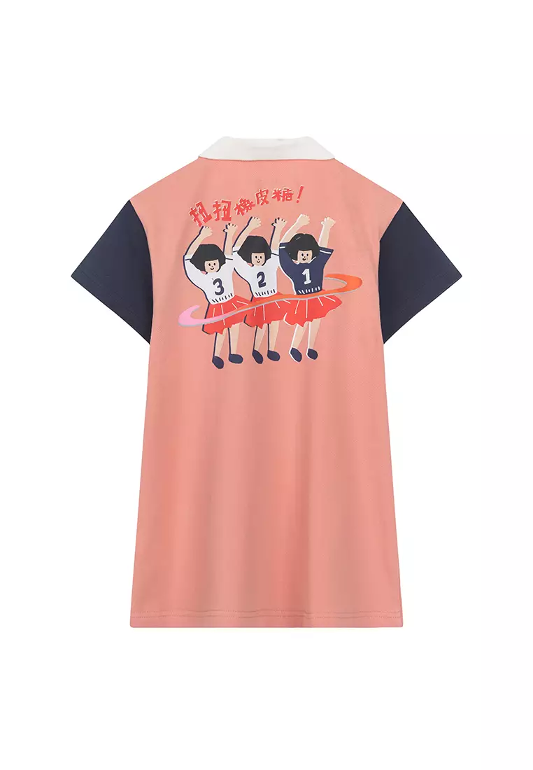 Graphic Printed Polo Dress