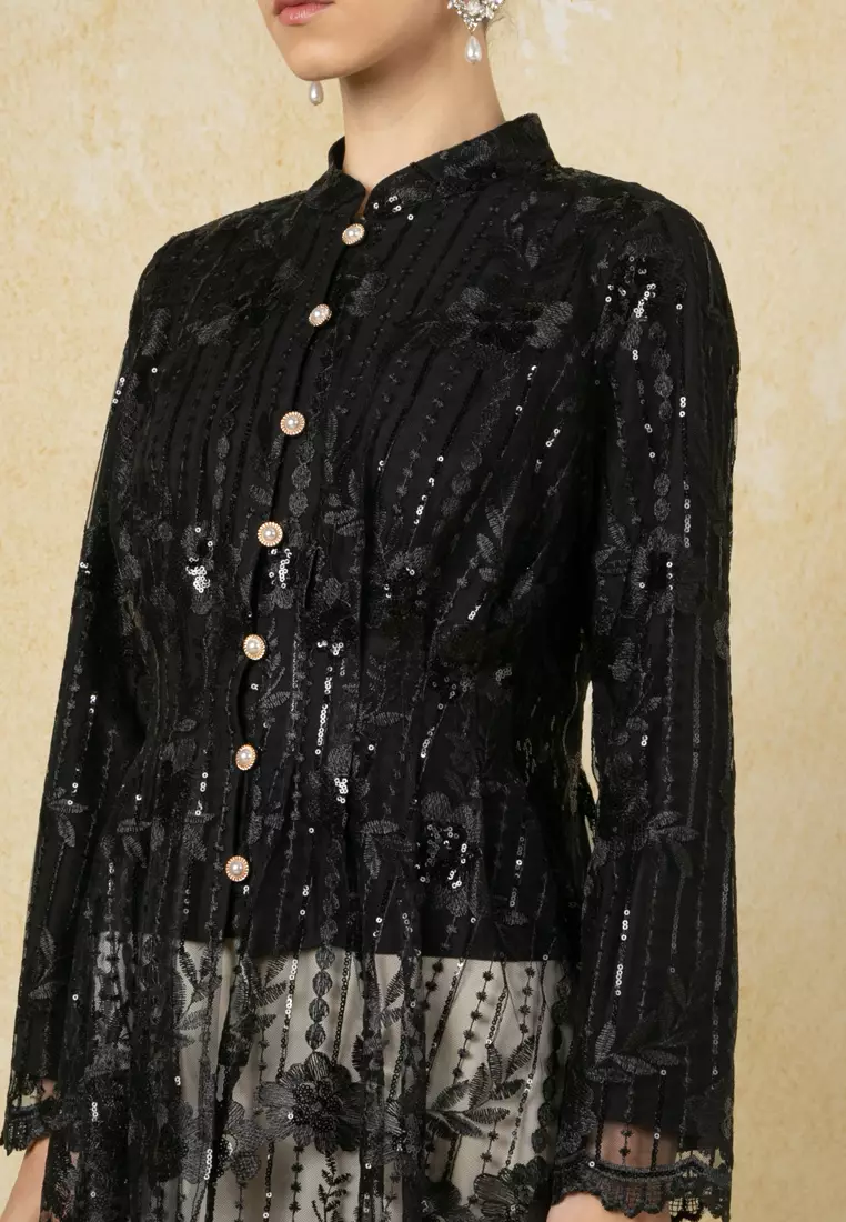 Citra Lace Long Top With Pants Set