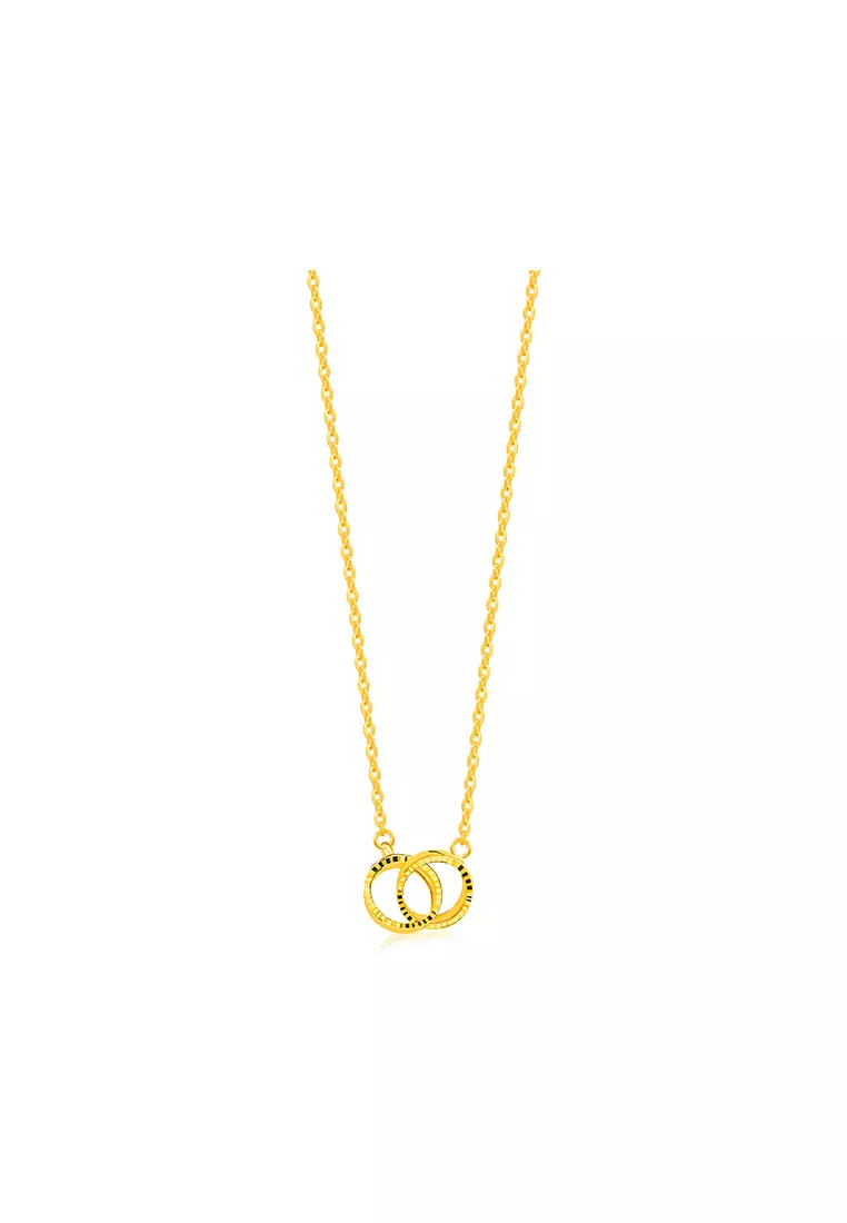Buy MJ Jewellery 916/22K Gold Plain Double Loop Interlocking