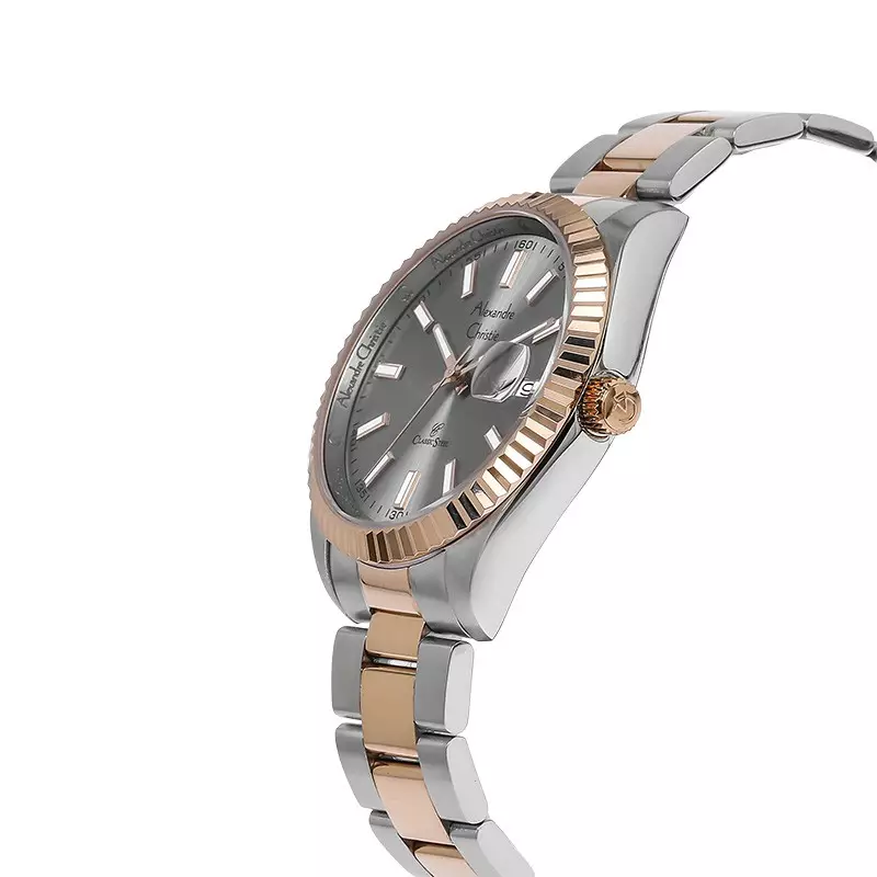 Jam Tangan Pria Alexandre Christie AC 5007 MD BTRGR Man Gray Dial Dual-tone Stainless Steel