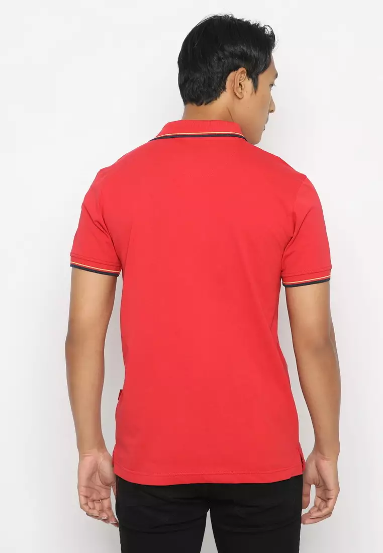 POLICE Polo Shirt Krah Stripes Pria 207200281