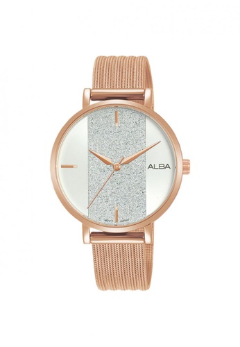 ALBA PHILIPPINES gold Silver Dial Rose Gold Stainless Steel Strap AH8782 Women's Quartz Watch 26455AC999CFF4GS_1