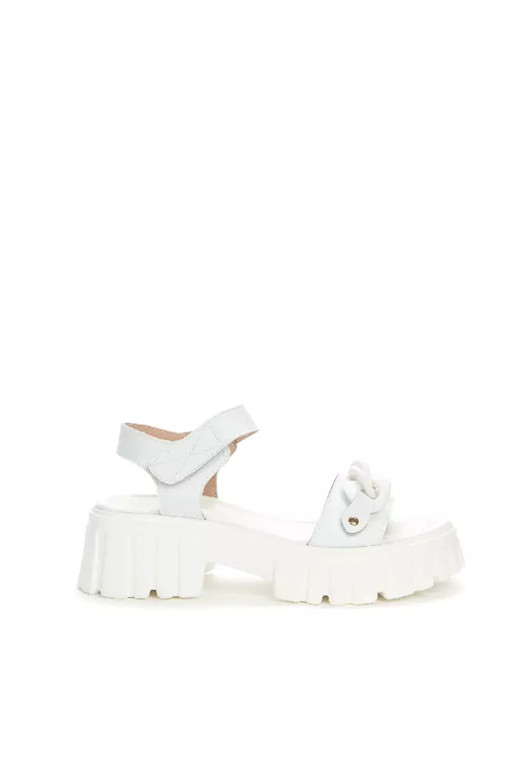 White chunky deals platform sandals