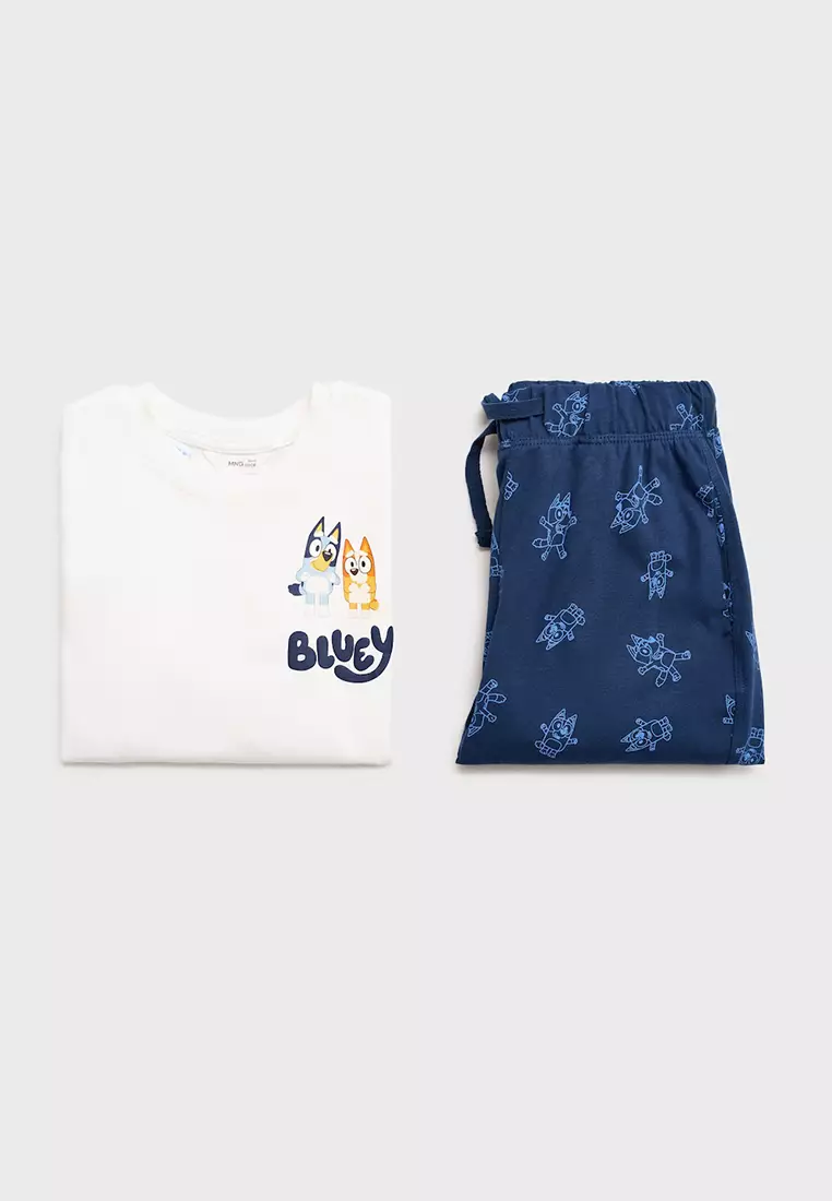 Blauwe Kerstpatroon Kerstpyjama Dames - Grootste assortiment van Nederland