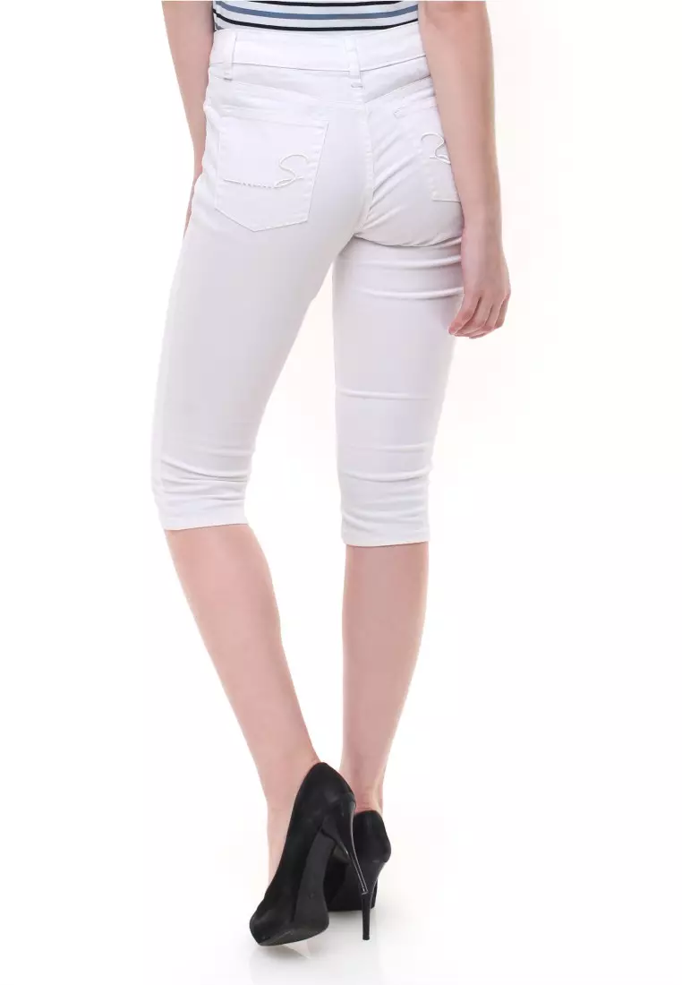 LGS - Celana Jeans Capri Wanita - Warna Putih - LCR.118.661.841.C