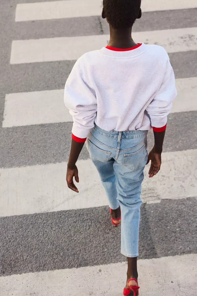 Slim Mom High Ankle Jeans