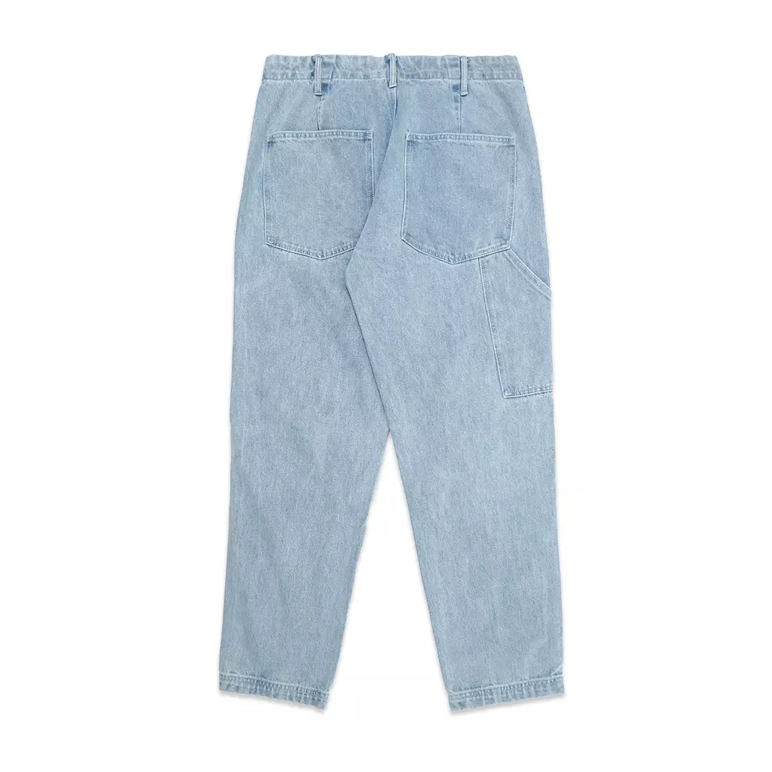 Washed Carpenter Denim Jeans Light Blue
