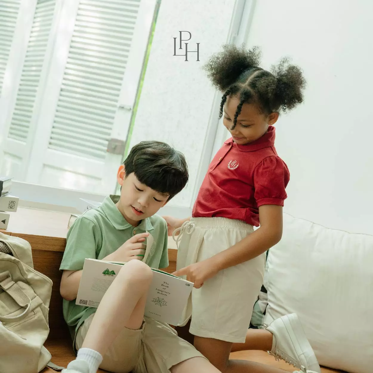 Little Palmerhaus - Emery Girl Top (Kaos Polo Anak Perempuan) Red Dahlia