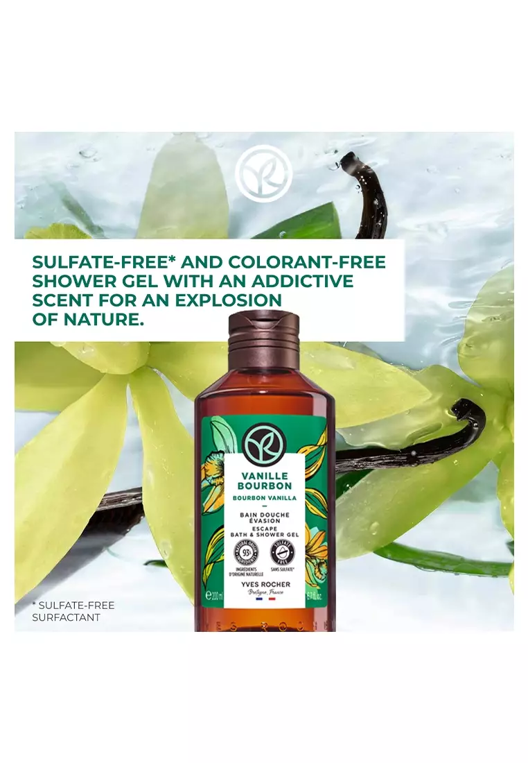 Bourbon Vanilla Sensual Shower Gel - 200ml Natural, Sulfate Free, Hydrating Body Wash