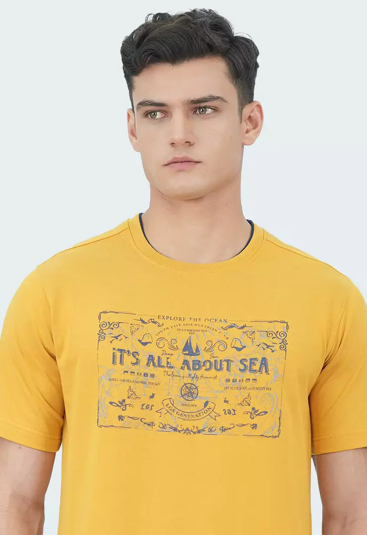 LGS -  Vintage Collection - Kaos Katun Pria Casual - Sablon HD - Roundneck - Regular Fit - CTS.222.S3191